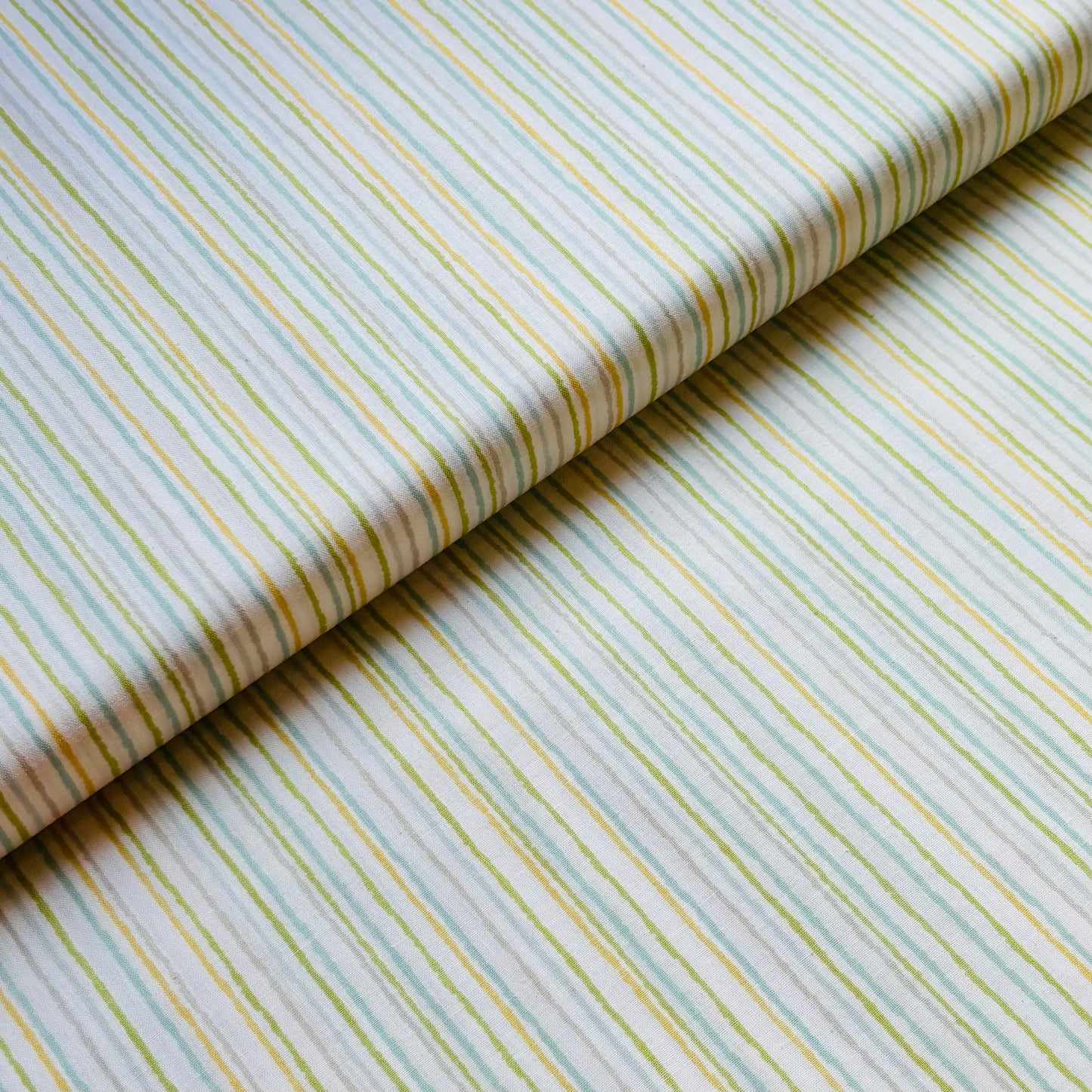 Blue and Lemon Stripes - Guess How Much I Love You - Clothworks Licensed Cotton Fabric ✂️ £7 pm *SALE*