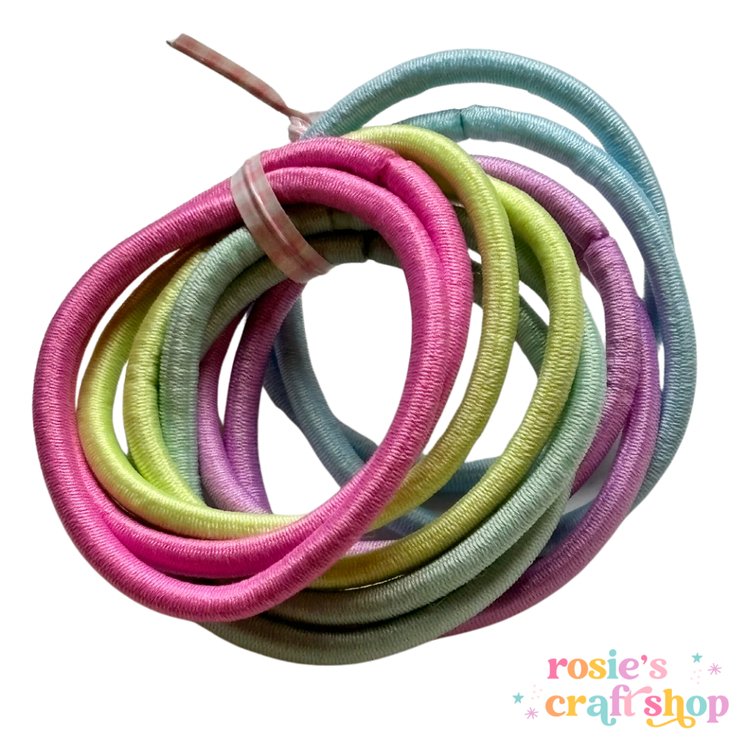 Pack of 10 Pastel Endless Elastic Snag Free Elastic Hair Bobbles ✂️ *SALE*