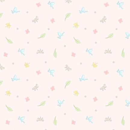 Pink Leaves and Butterflies - Guess How Much I Love You - Clothworks Licensed Cotton Fabric ✂️ £9 pm *SALE*