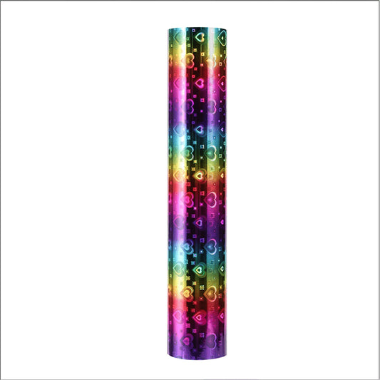 Rainbow Hearts Teckwrap Pattern Self Adhesive Vinyl ✂️ *SALE*