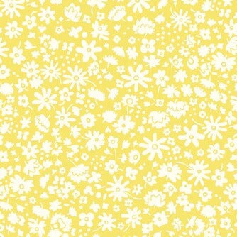 Bloomsbury Silhouette Lemon Yellow - Liberty Carnaby Collection Cotton Fabric ✂️ £10 pm *SALE*