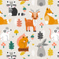 Animals and Acorns - Acorn Wood - Dashwood Studio Cotton Fabric ✂️ £9pm *SALE*