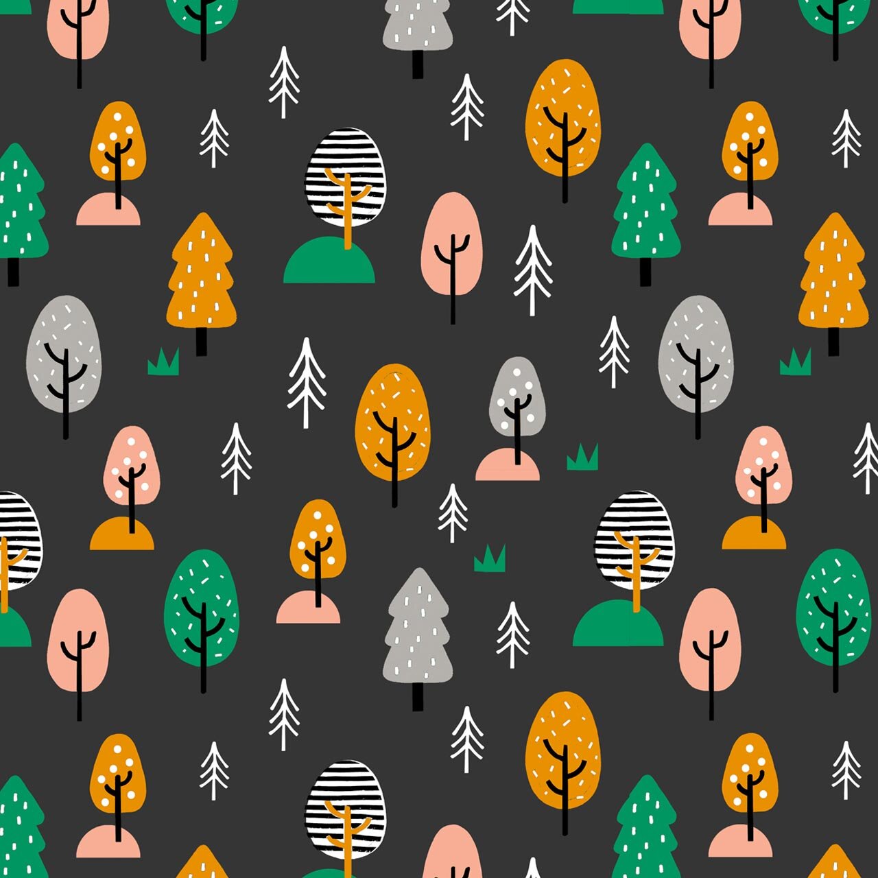 Forest Trees - Acorn Wood - Dashwood Studio Cotton Fabric ✂️ Now £9 pm *SALE*