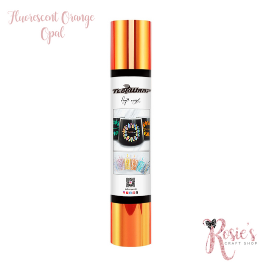 Fluorescent Orange Teckwrap Opal Adhesive Vinyl ✂️ *SALE*