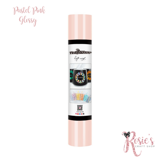 Pastel Pink Teckwrap Glossy Adhesive Vinyl ✂️