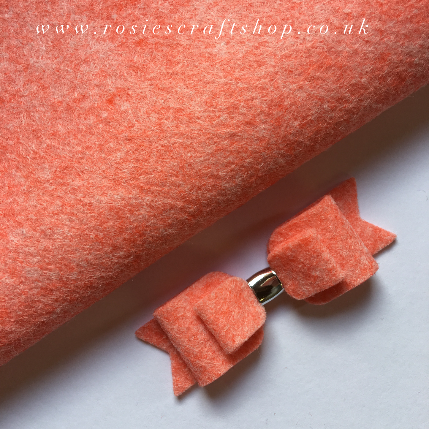 Charming Coral Wool Blend Felt - Rosie's Craft Shop Ltd