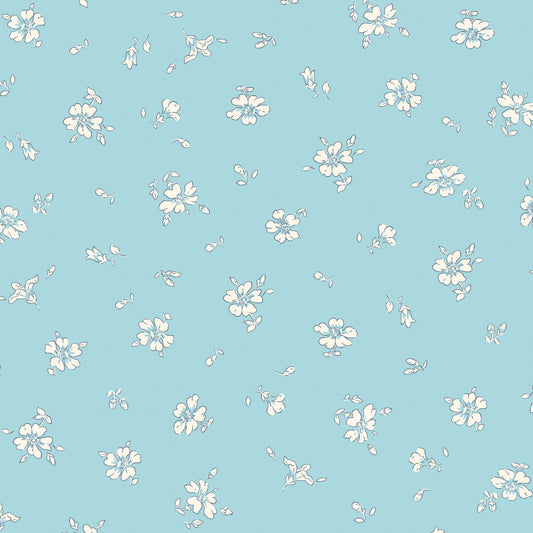 Field Rose Light Blue Floral - The Flower Show Midsummer Collection - Liberty Cotton Fabric ✂️ £10 pm *SALE*