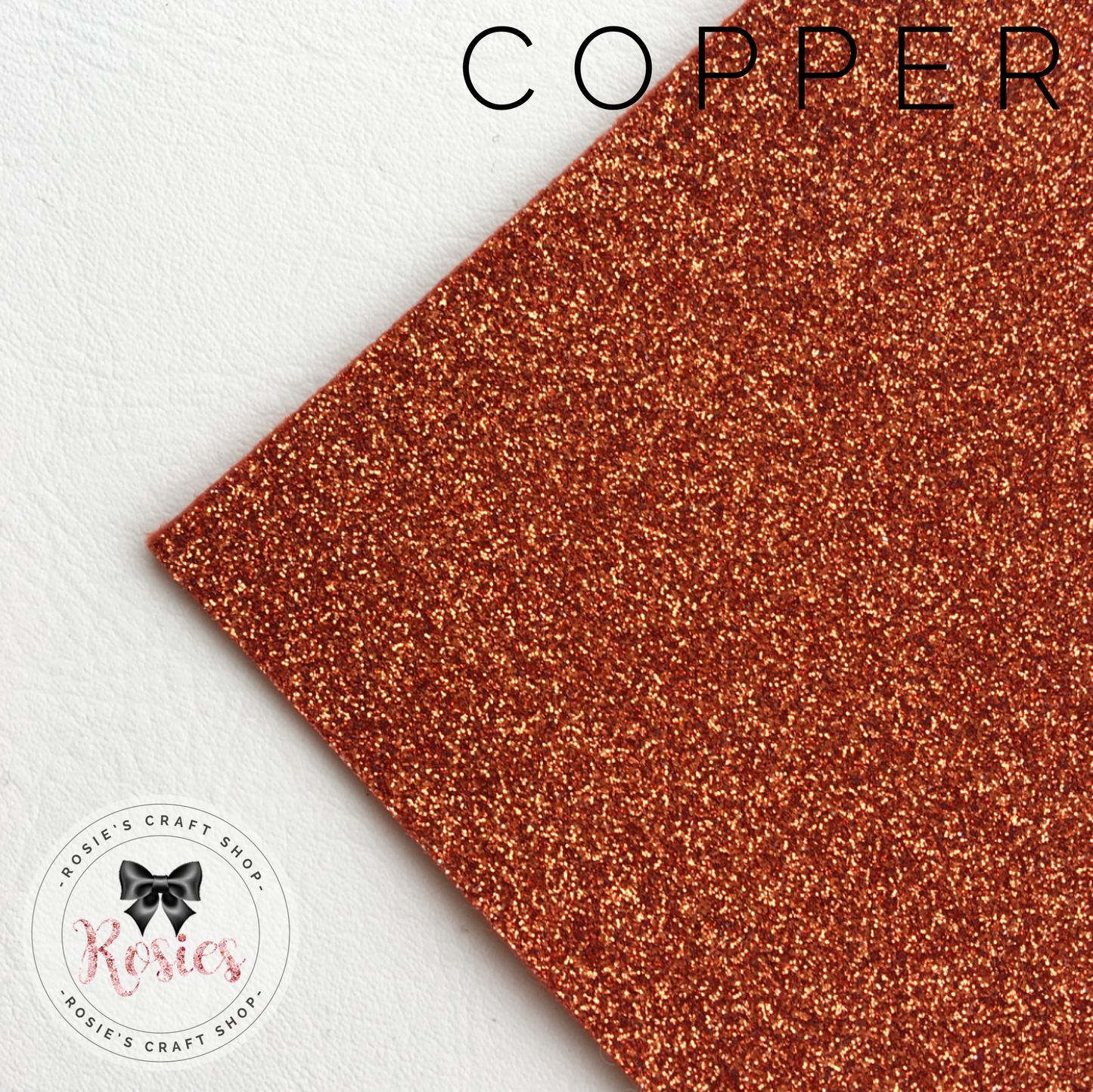 Copper Glitter Iron On Vinyl HTV - Rosie's Craft Shop Ltd