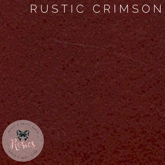 Rustic Crimson Wool Blend Felt - Rosie's Craft Shop Ltd