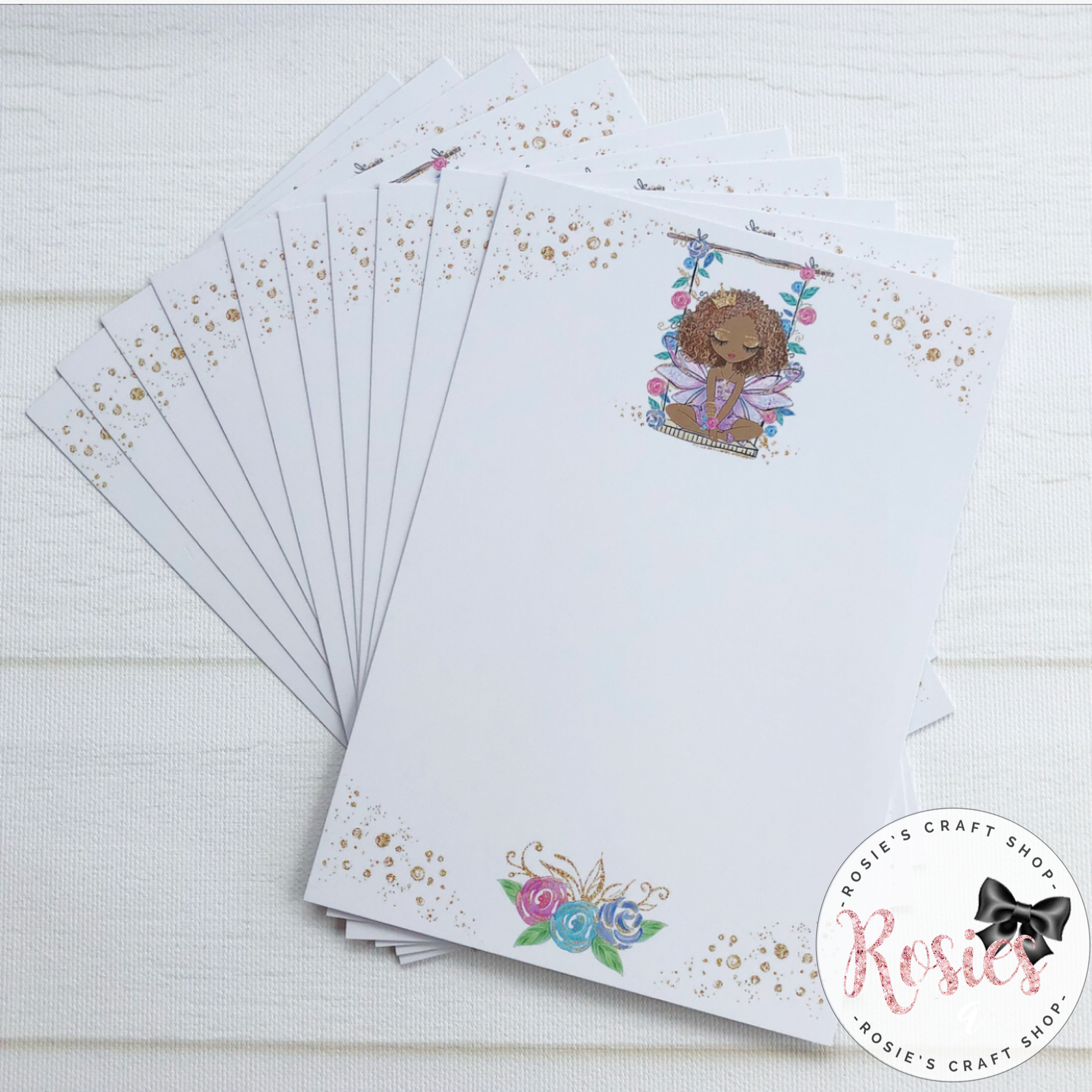 A6 Fairy on a Swing Printed Display Cards - Rosie's Craft Shop Ltd