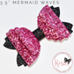 Mermaid Waves Bow 3.5" / 9cm - Die or Template - Rosie's Craft Shop Ltd