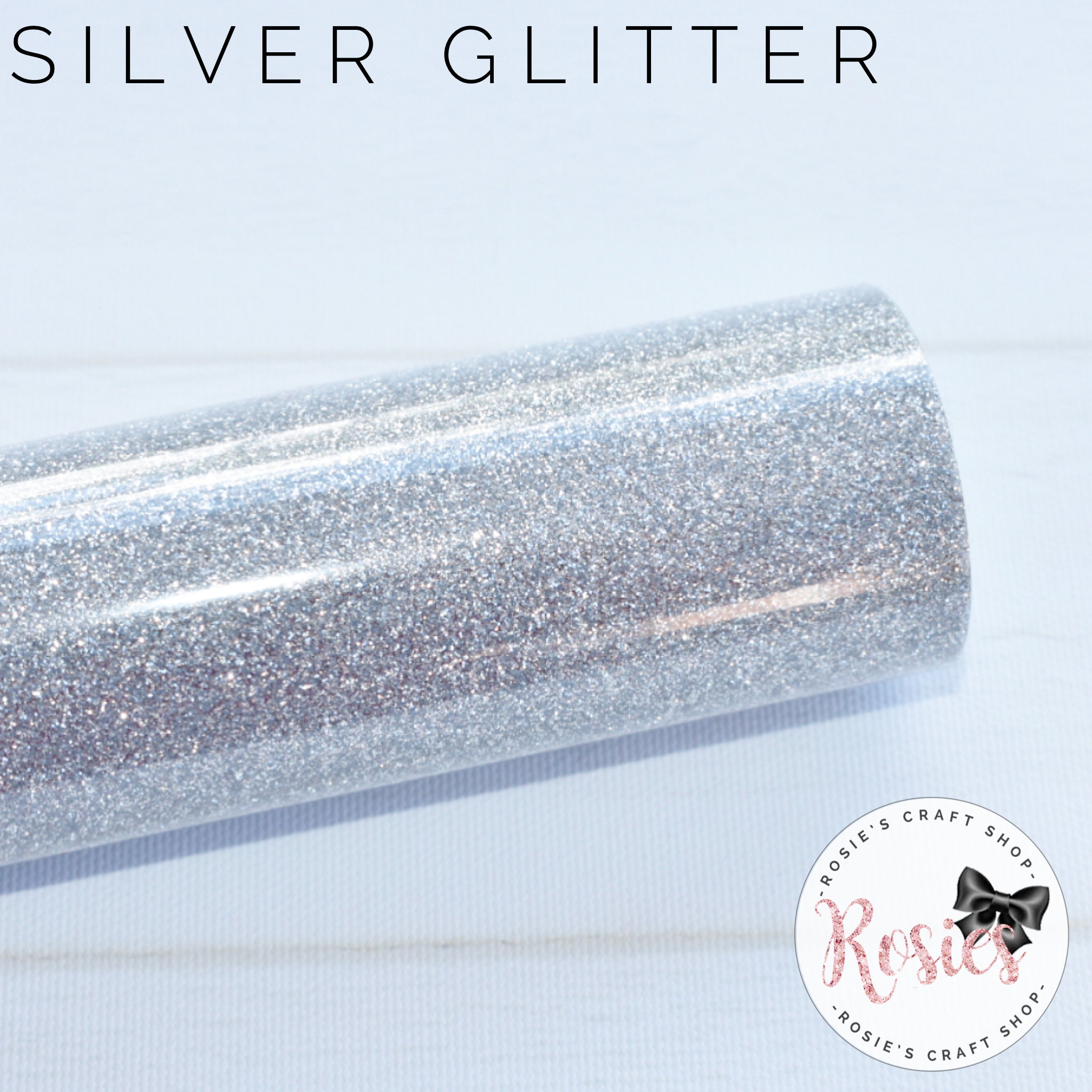 Silver Glitter Iron-on Vinyl one Lettering for Yearly, Monthly, or