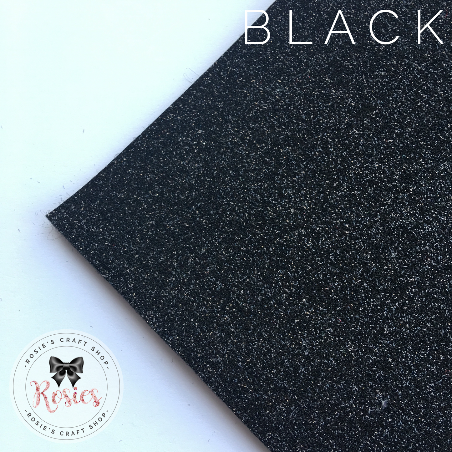 Black Glitter Iron On Vinyl HTV - Rosie's Craft Shop Ltd