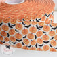 Orange Pumpkins on White Halloween Printed Grosgrain Ribbon - Rosie's Craft Shop Ltd