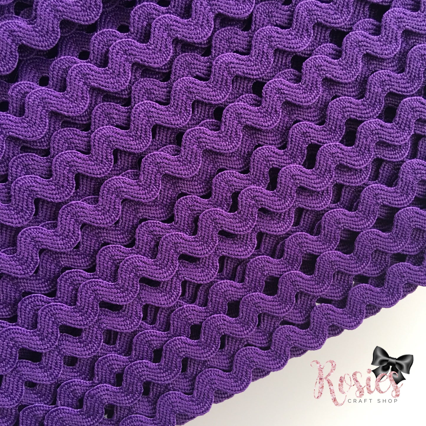 Purple 8mm Ric Rac Trim - Rosie's Craft Shop Ltd