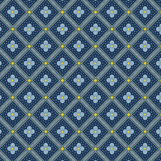 Manor Tile Blue- Liberty Summer House Collection Cotton Fabric ✂️ £10 pm *SALE*